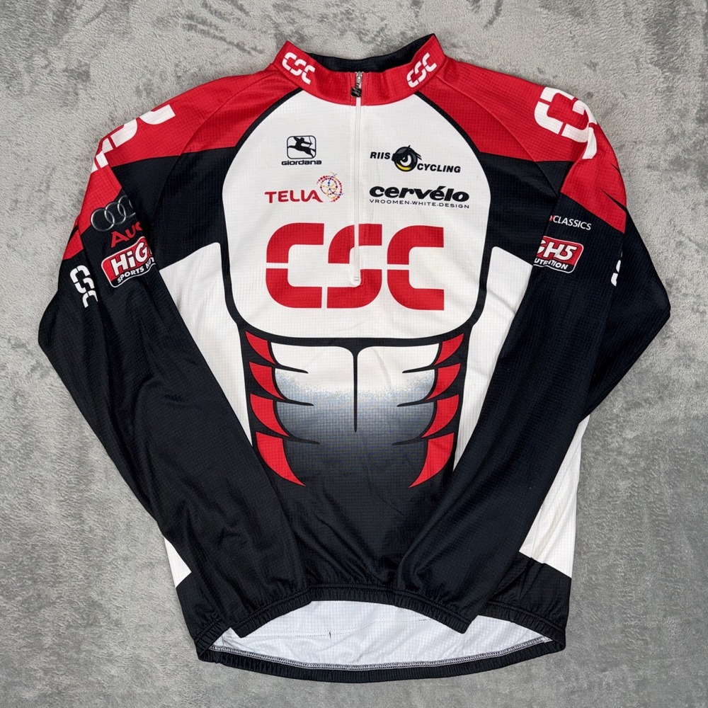 VINTAGE Giordana XXL Cycling Racing Long Sleeve  Jersey Thick Bmx